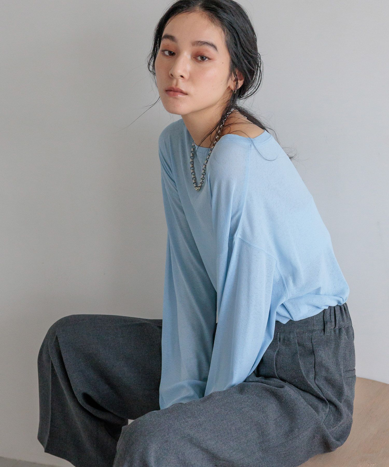 LOWRYS FARM「ＵＳＥＦＵＬシアープルオーバー」|Tシャツ・カットソー|