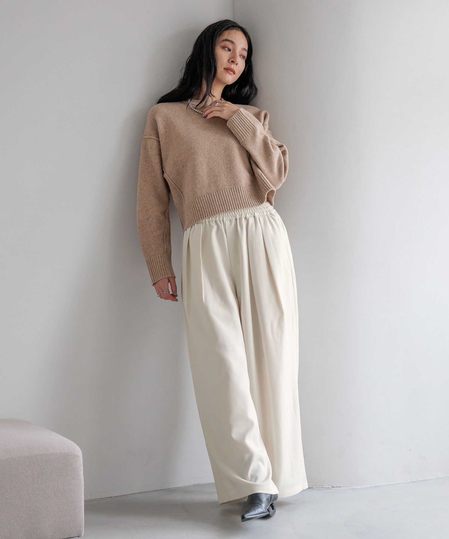 LOWRYS FARM「キリカエショートプルオーバー」|ニット・セーター|