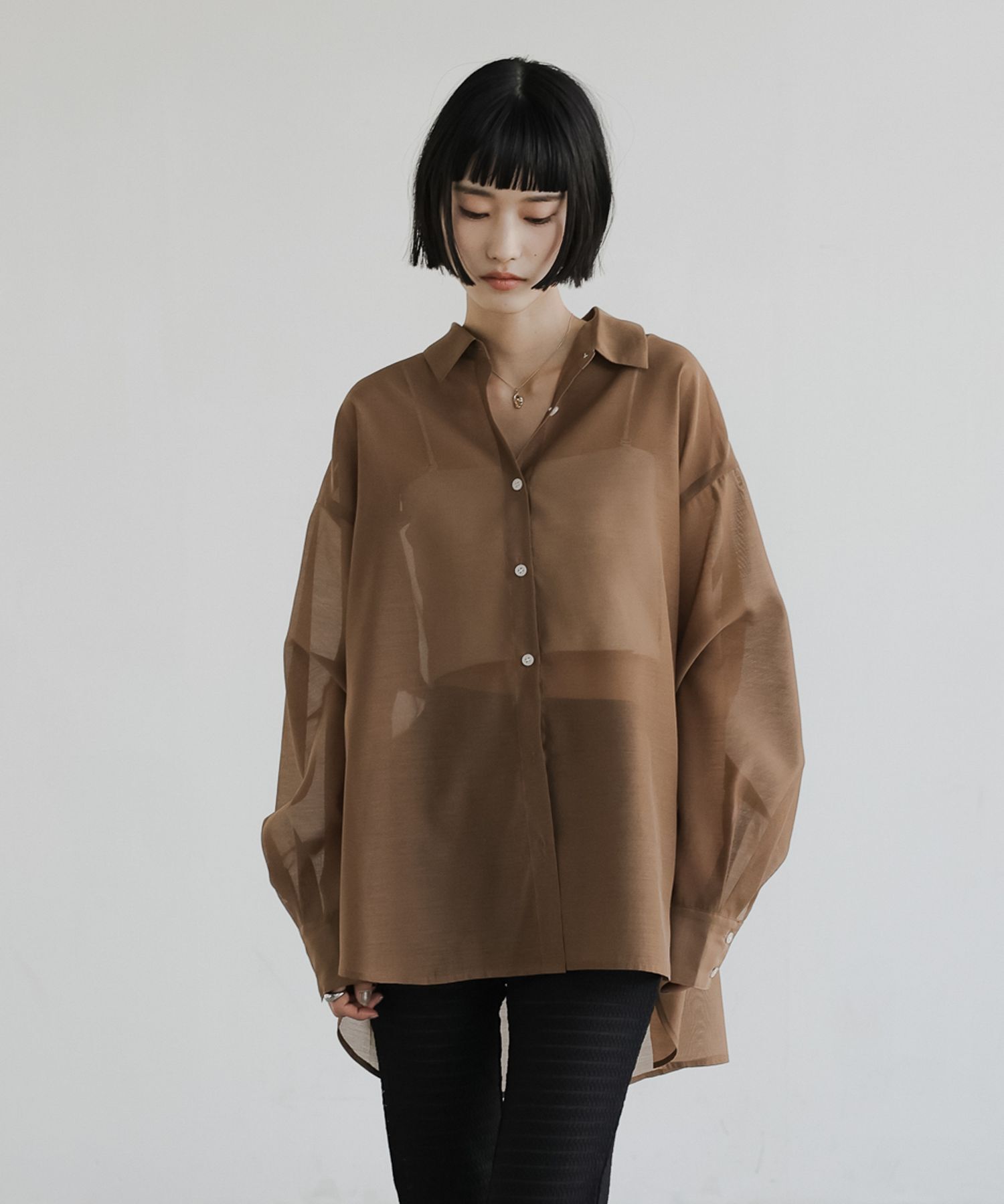 LOWRYS FARM「ｼｱｰｼｬﾂLS」|シャツ・ブラウス|BRN8