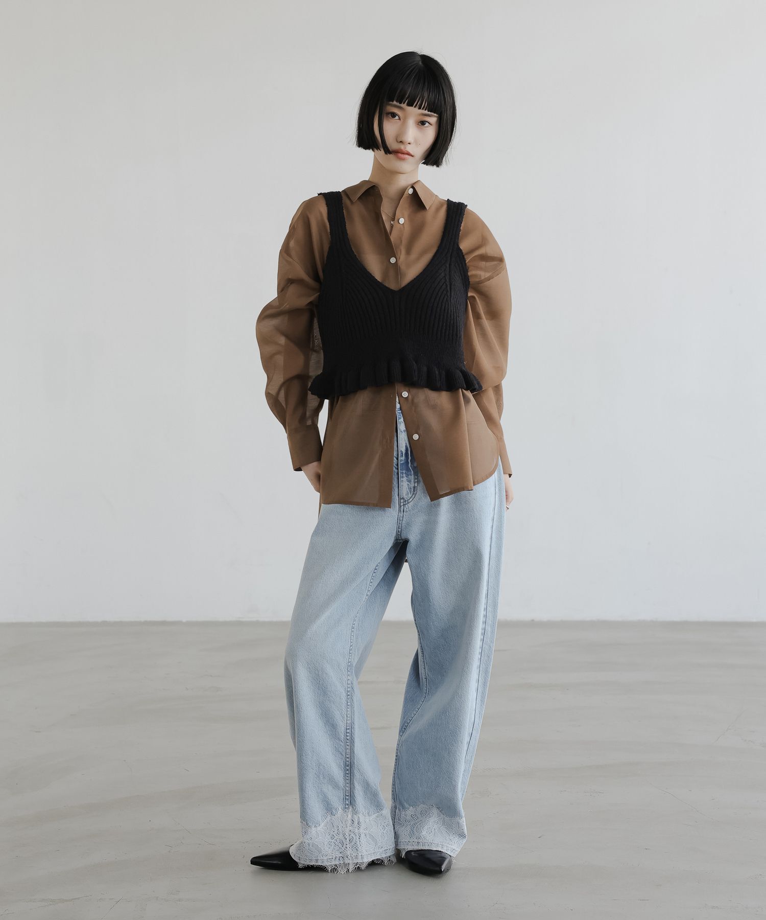 LOWRYS FARM「ｼｱｰｼｬﾂLS」|シャツ・ブラウス|