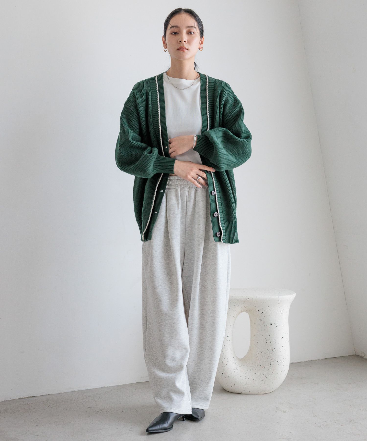 LOWRYS FARM「７ＧハイショクＶカーディガン」|カーディガン|