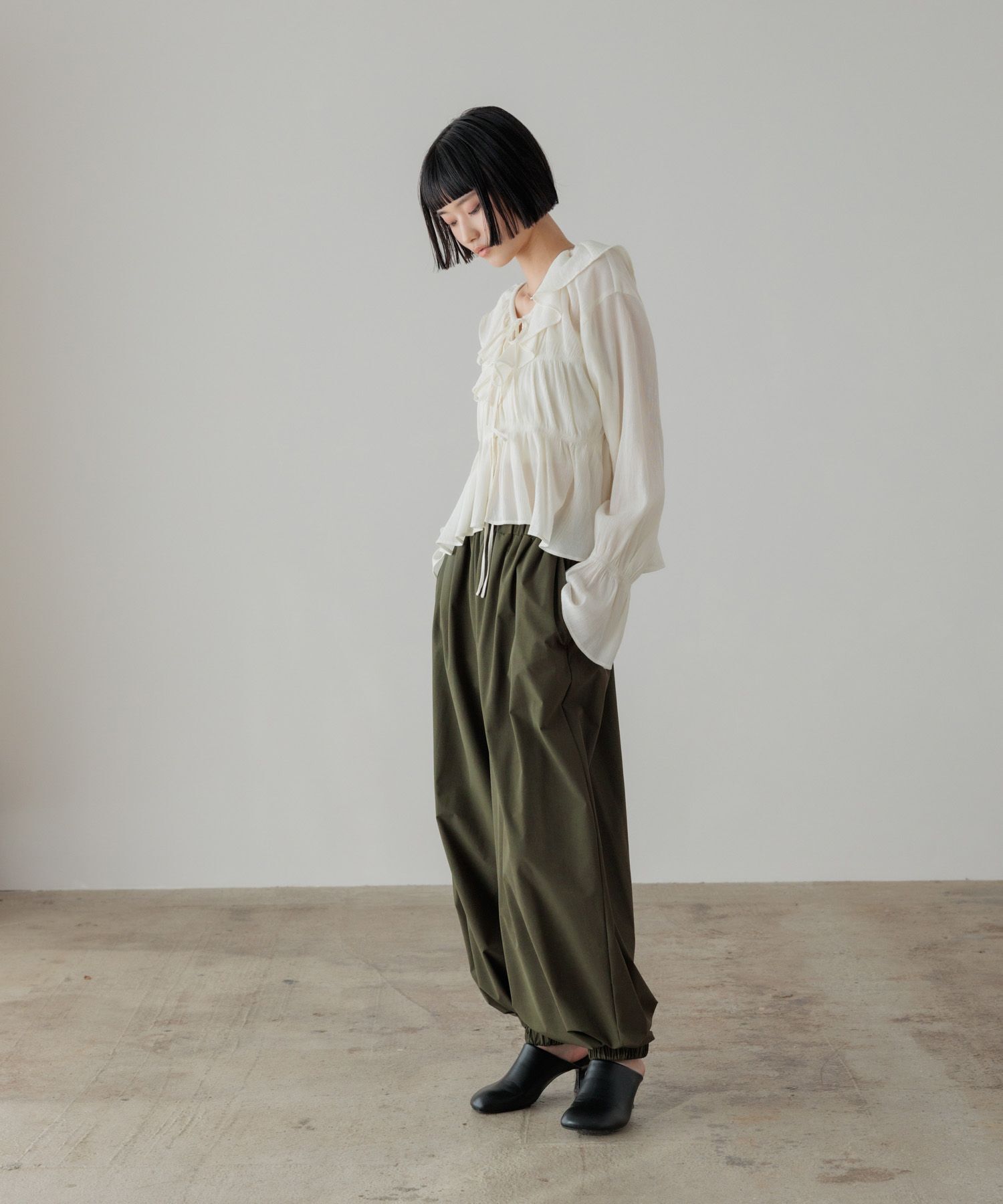 LOWRYS FARM「ヨウリュウシャーリングフリルブラウス」|シャツ・ブラウス|