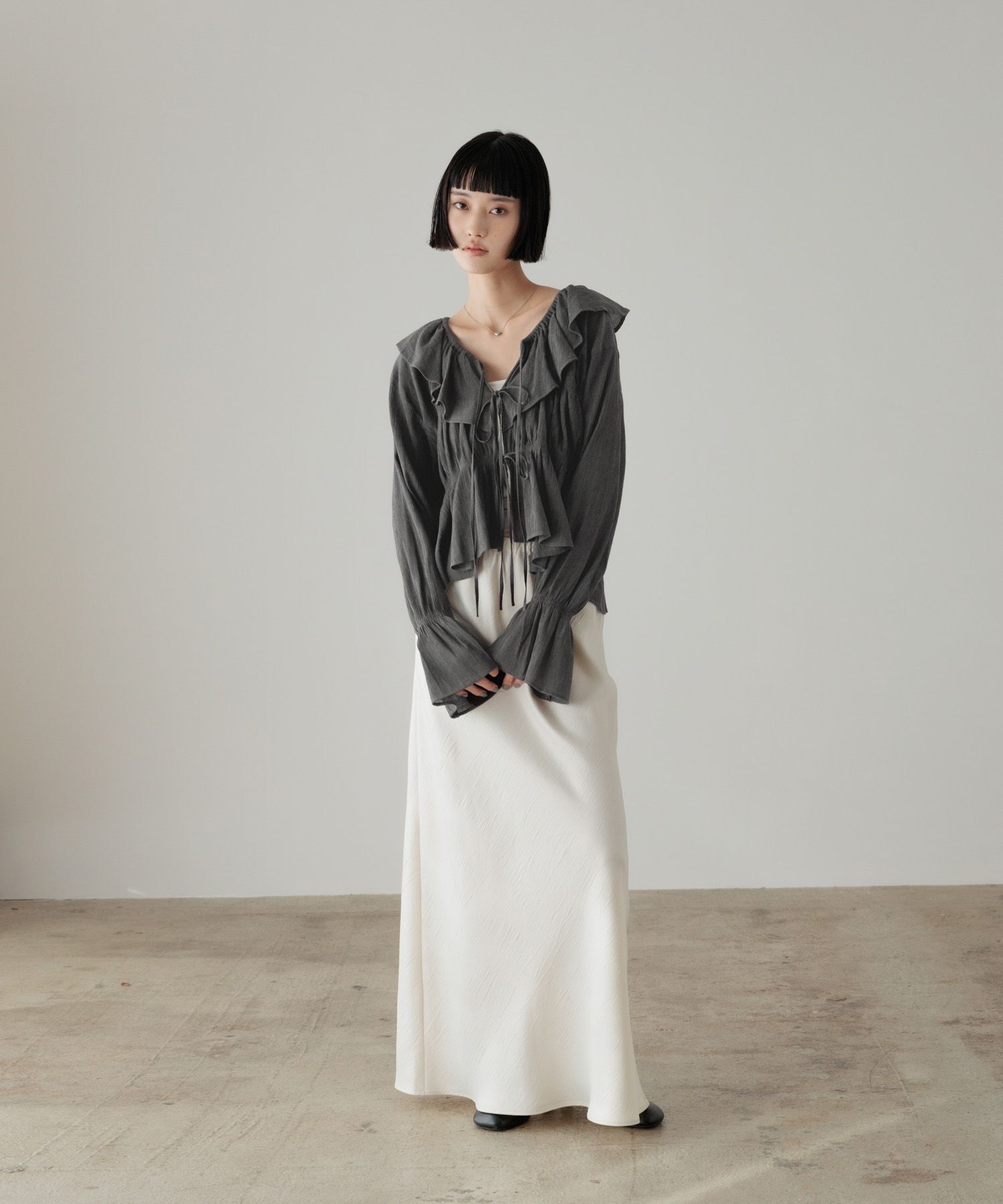 LOWRYS FARM「ヨウリュウシャーリングフリルブラウス」|シャツ・ブラウス|