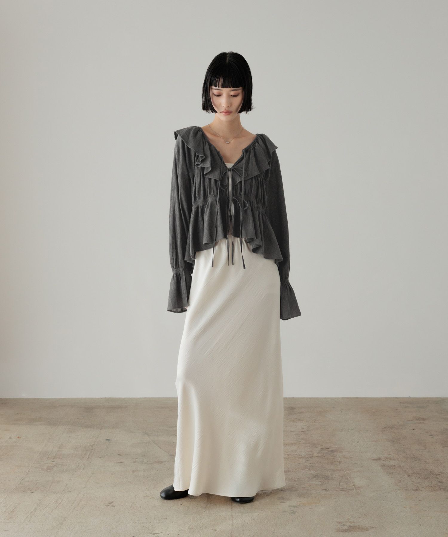 LOWRYS FARM「ヨウリュウシャーリングフリルブラウス」|シャツ・ブラウス|