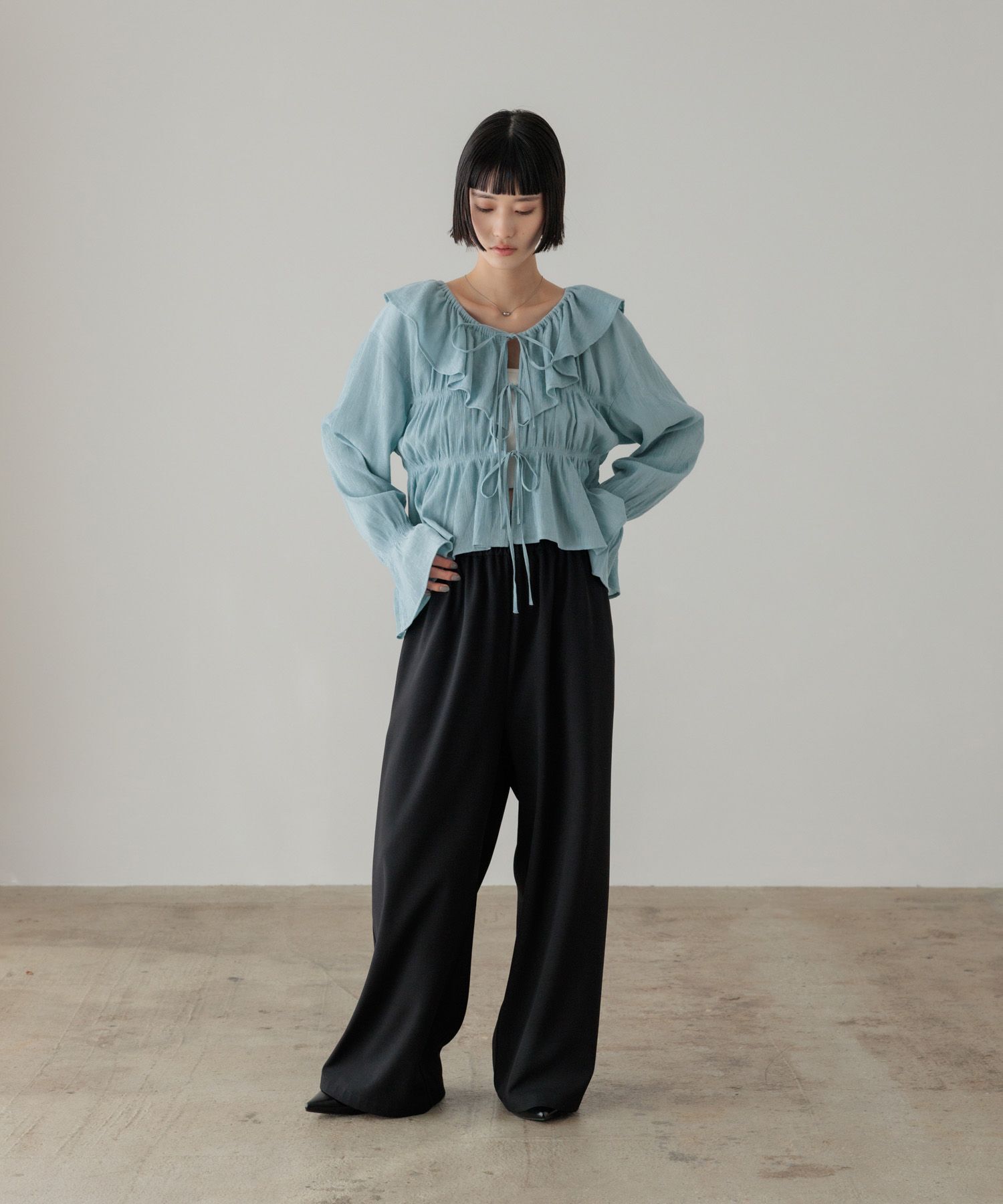 LOWRYS FARM「ヨウリュウシャーリングフリルブラウス」|シャツ・ブラウス|