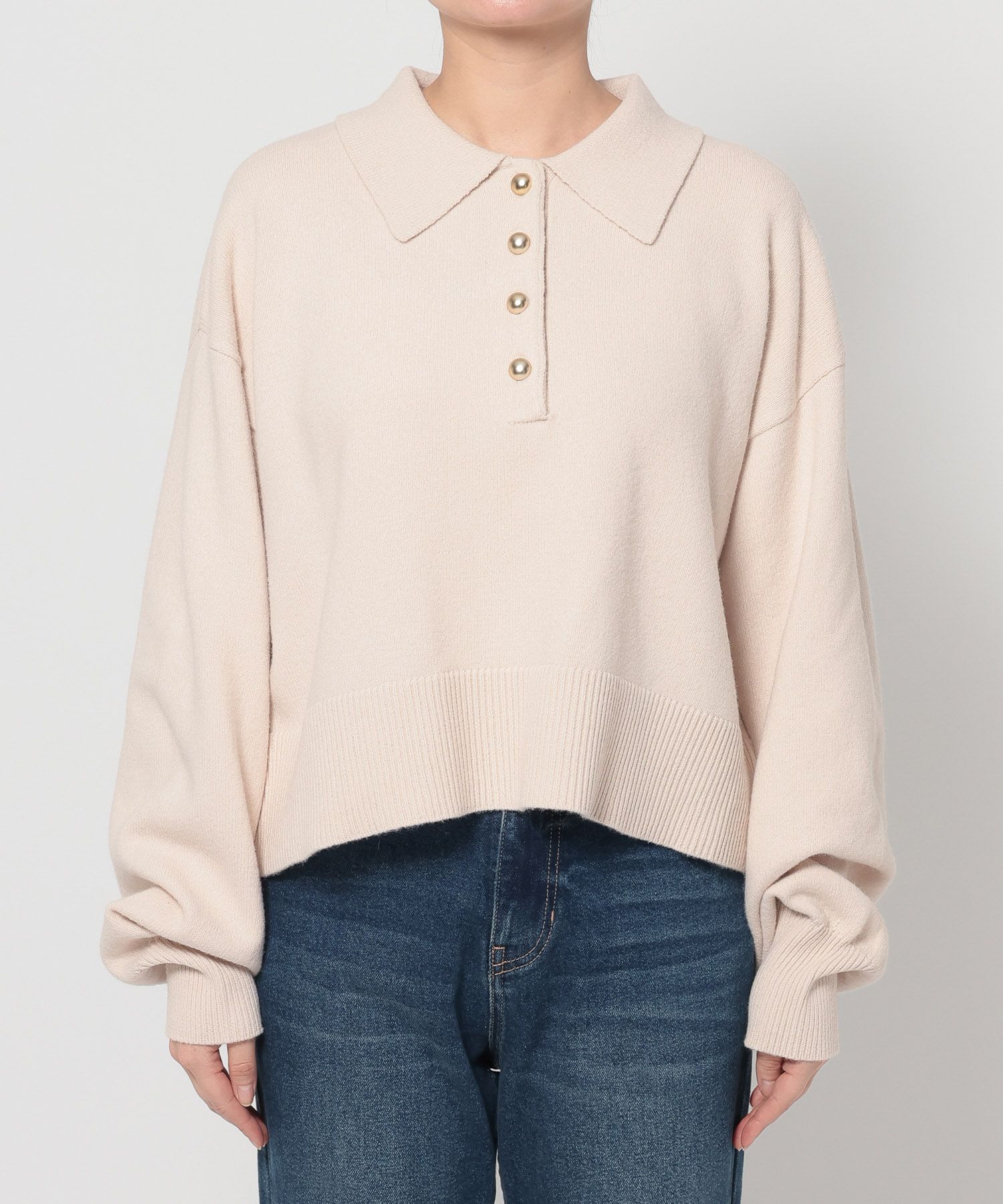 LOWRYS FARM「ﾎﾟﾛﾆｯﾄLS」|ニット・セーター|