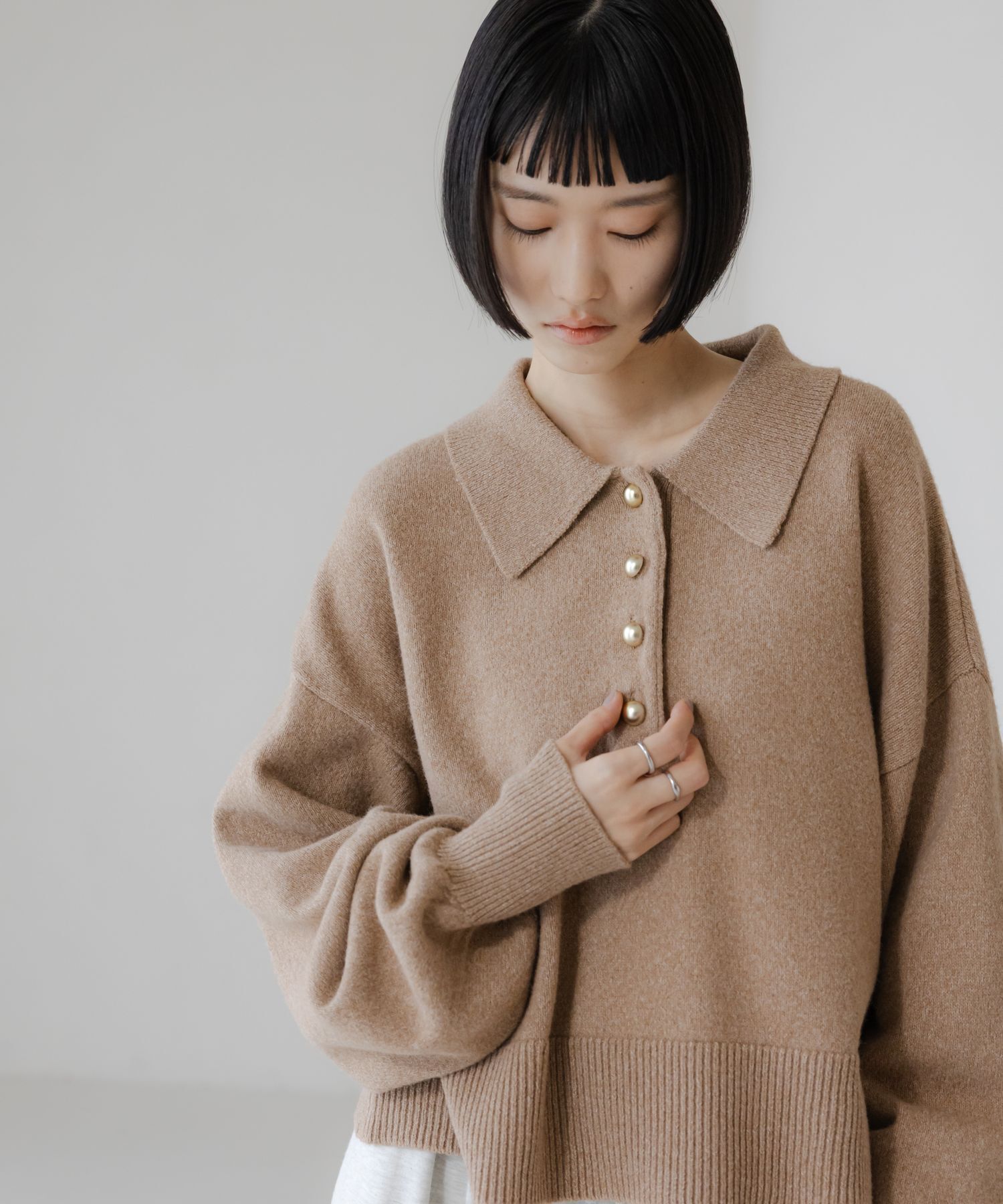 LOWRYS FARM「ﾎﾟﾛﾆｯﾄLS」|ニット・セーター|BRN2