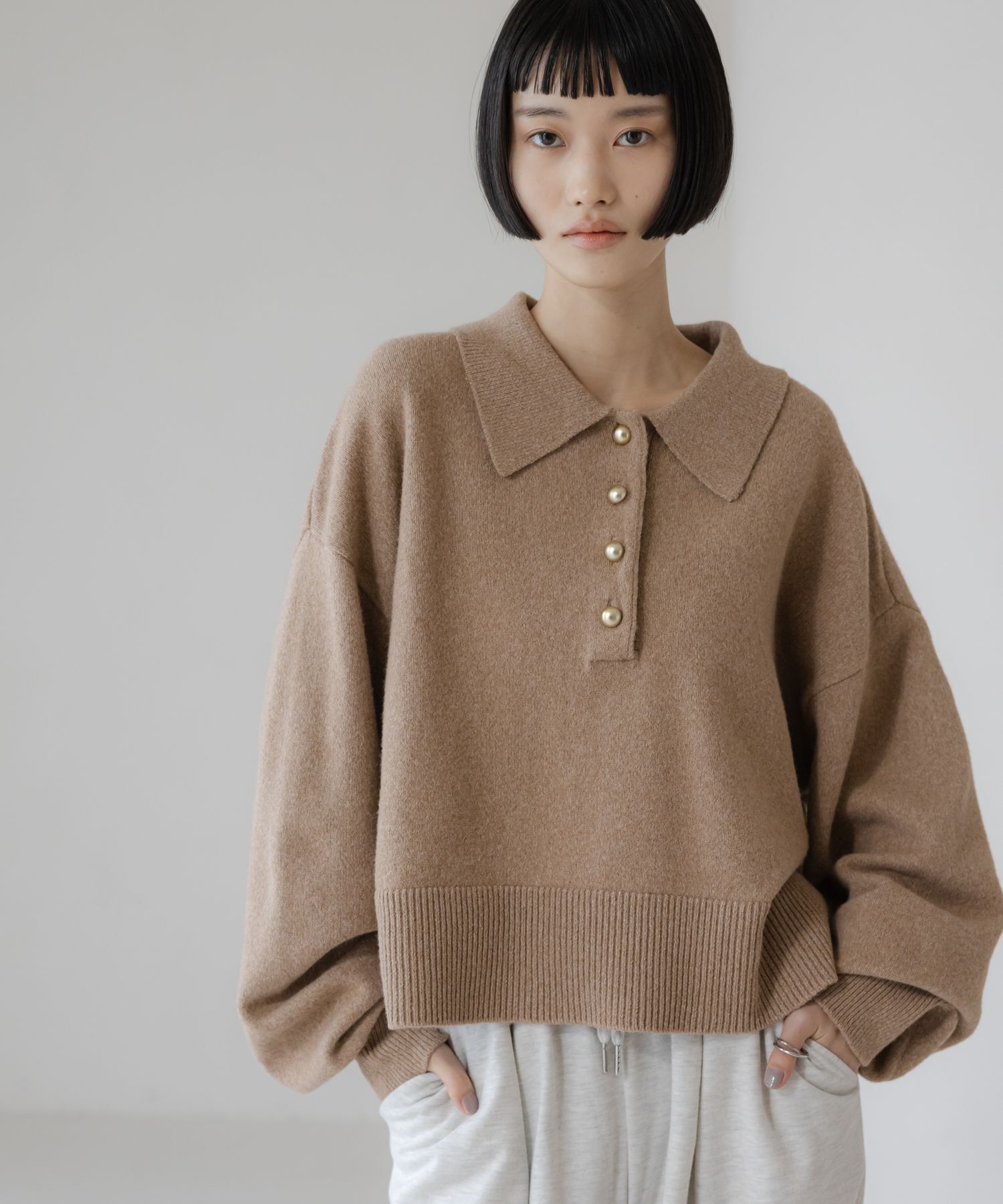 LOWRYS FARM「ﾎﾟﾛﾆｯﾄLS」|ニット・セーター|