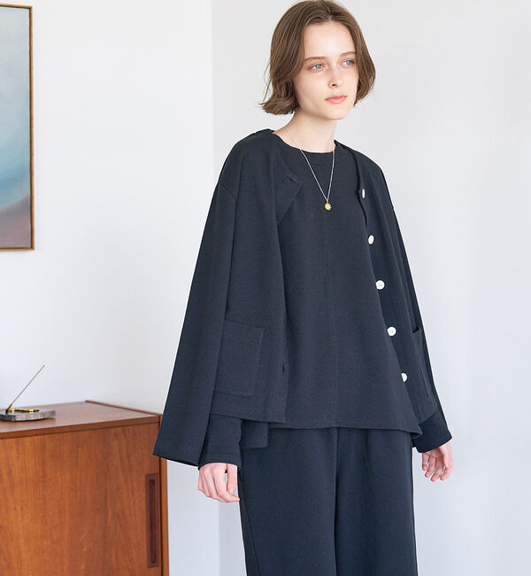 collex「【セットアップ対応】ジャガートカッドカーディガン」|カーディガン|ブラック