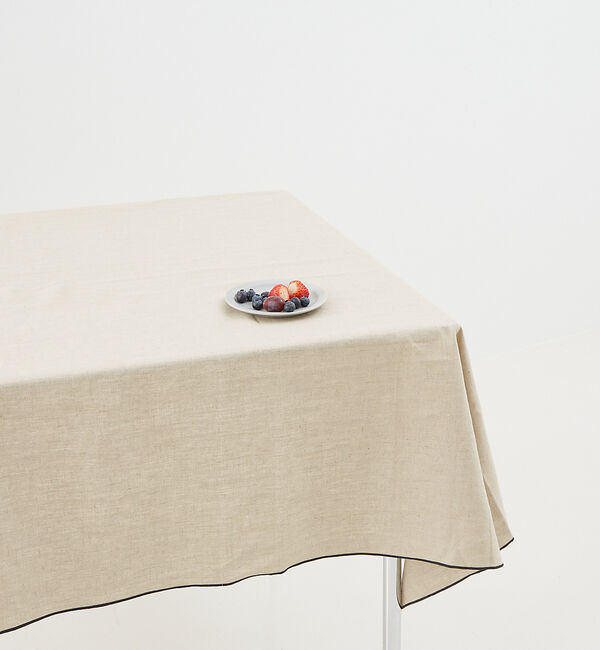 collex「リネン ナトゥーラ テーブルクロス 130&times;130cm」|ブランケット|ベージュ