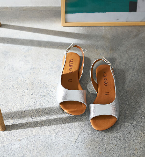 collex「【MARKO/マルコ】バックストラップサンダル」|サンダル|シルバー