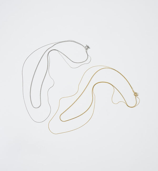 collex「【dignif】【金属アレルギー対応】ダブルチェーンロングネックレス」|ネックレス|