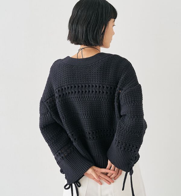 collex「袖口レースアップ2WAYカーディガン」|カーディガン|