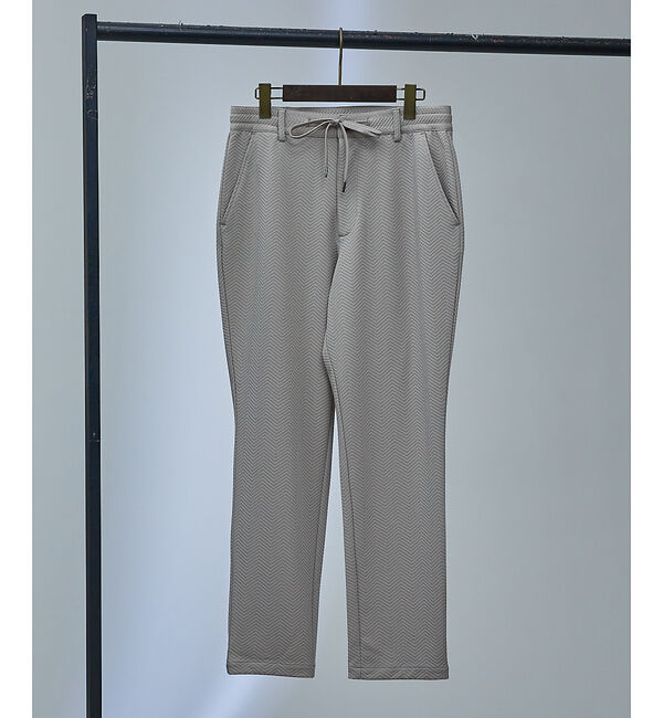 ABAHOUSE「【セットアップ対応】フクレジャガード へリンボン柄 スラックス」|スラックス|グレージュ