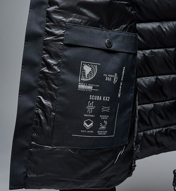 ABAHOUSE「【CAPE HORN】TONGARIKI フーデット コンビダウンジャケット」|ダウン|