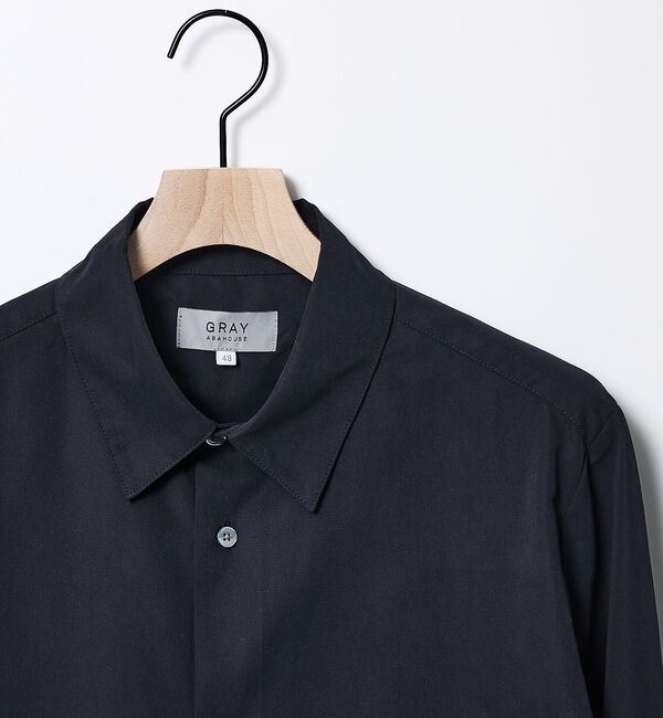 ABAHOUSE「【リラックスフィット】ピーチサテン レギュラーカラーシャツ」|シャツ・ブラウス|