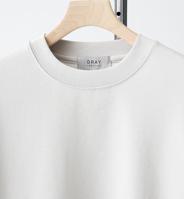 ABAHOUSE「【SMART CLOSET】シルキータッチ モックネック 長袖Tシャツ」|Tシャツ・カットソー|