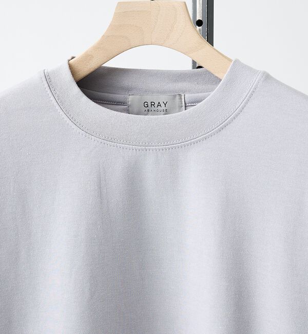 ABAHOUSE「【SMART CLOSET】シルキータッチ モックネック 長袖Tシャツ」|Tシャツ・カットソー|