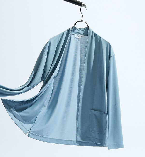 ABAHOUSE「【定番/シアー素材】ストレッチ カノコ ワンボタン カーディガン」|カーディガン|その他