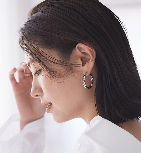 Rouge vif「【sauvage peau】メタルデザインピアス」|ピアス|シルバー