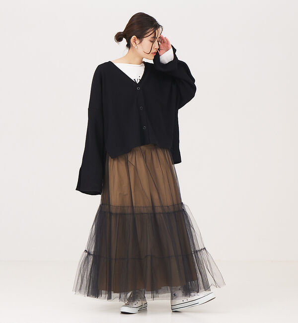 Rouge vif「ワッフルカーディガン」|カーディガン|