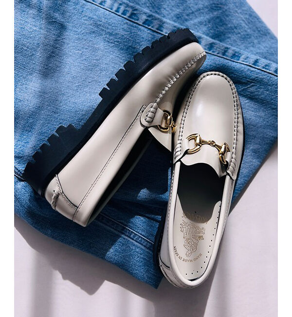 Rouge vif「【ARTESANOS/アルテサノス】 厚底レザーゴールドビットローファー」|ローファー|オフホワイト