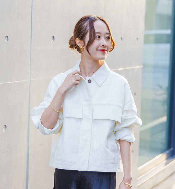 Rouge vif「ショート丈ビッグフラップコクーンブルゾン」|ブルゾン・スタジャン|