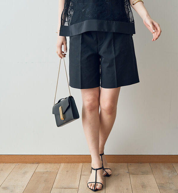 Rouge vif「ツイルワンタックショートパンツ」|その他|ブラック