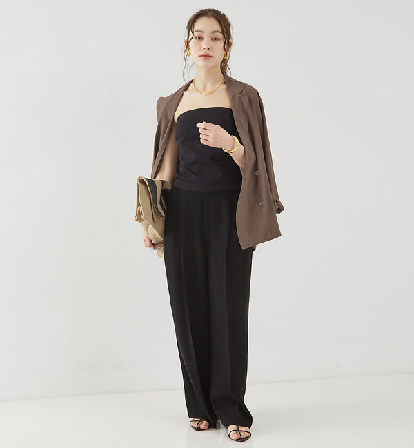 Rouge vif「パット付きベアトップサロペット」|オールインワン|