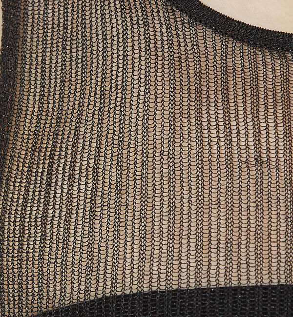 Rouge vif「針抜きシアーメタリックアメスリニット」|キャミソール|