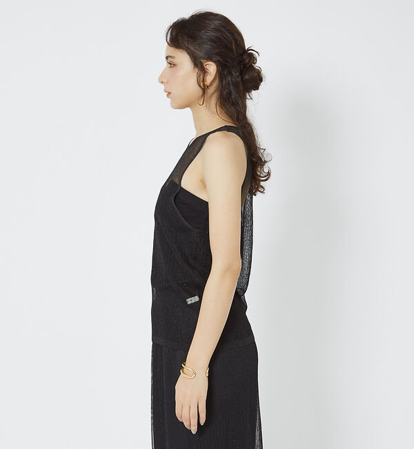 Rouge vif「針抜きシアーメタリックアメスリニット」|キャミソール|