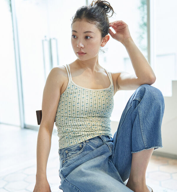 Rouge vif「【JEMORGAN/ジェーイーモーガン】花柄 カップ付キャミソール / TCワッ」|キャミソール|