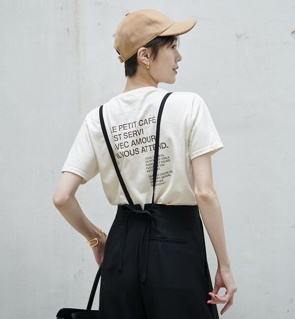 Rouge vif「前後ロゴコンパクトT」|Tシャツ・カットソー|