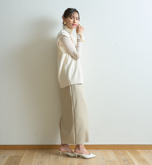 Rouge vif「モールニット片畔ベスト」|ベスト・ジレ|