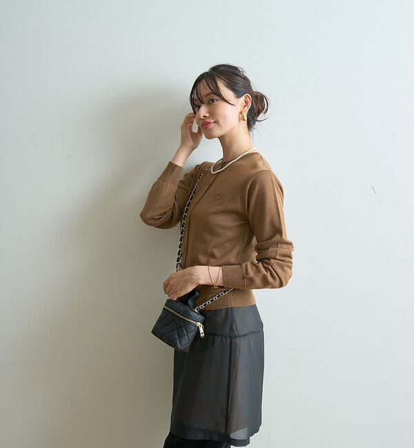 Rouge vif「ロゴ刺繍カーディガン」|カーディガン|