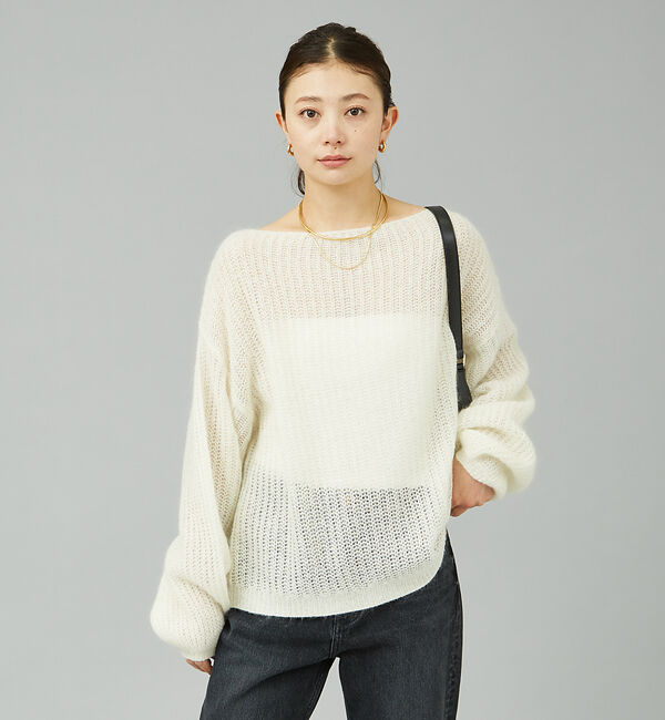 Rouge vif「モヘアライクシアー2WAY ニットプルオーバー」|ニット・セーター|