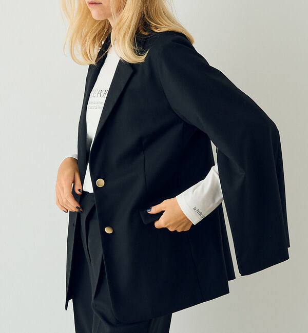 Rouge vif「【一部店舗限定】【2点セット】スリットジャケット＆ウエストクロスパンツSET」|テーラードジャケット|