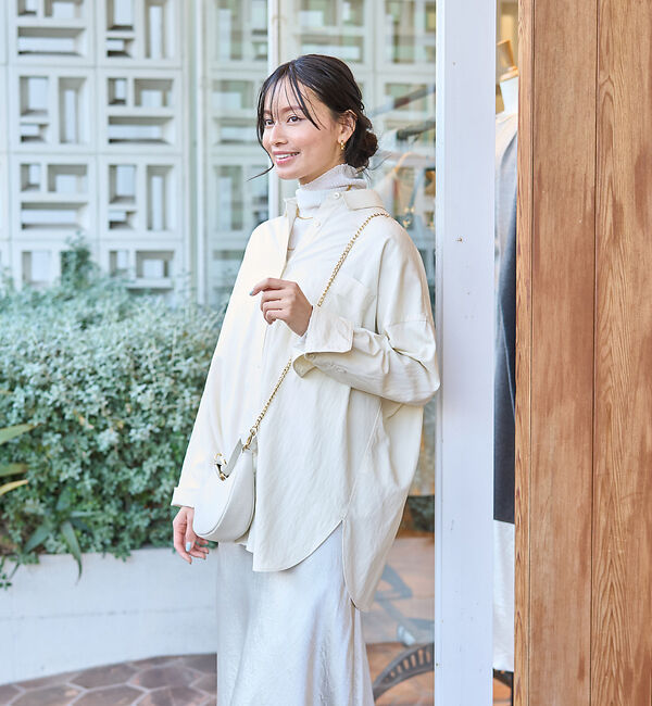 Rouge vif「とろみレーヨンオーバーサイズシャツ」|シャツ・ブラウス|