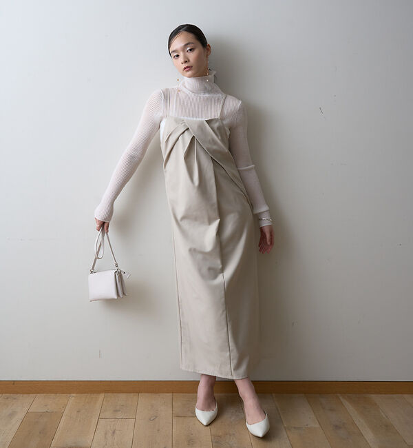 Rouge vif「【一部店舗限定】【2点セット】シングルジャケット&times;キャミワンピSET」|ノーカラージャケット|