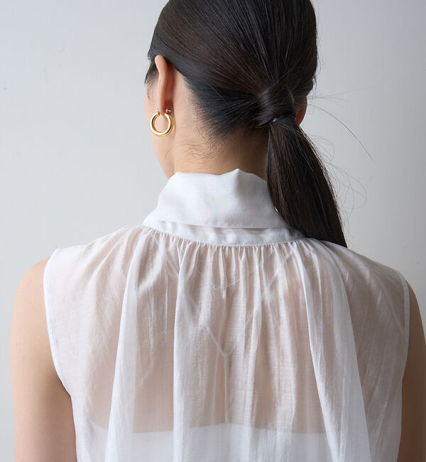 Rouge vif「【一部店舗限定】【北野百笑さん着用】2WAYリボンシアーブラウス」|シャツ・ブラウス|