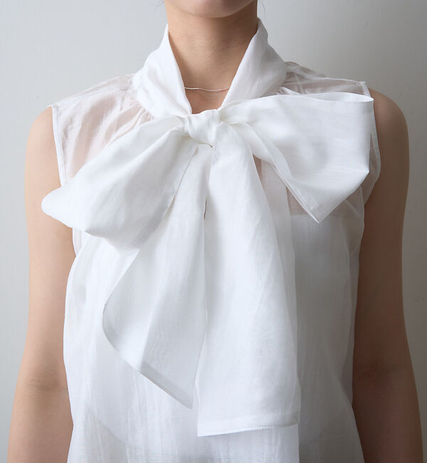 Rouge vif「【一部店舗限定】【北野百笑さん着用】2WAYリボンシアーブラウス」|シャツ・ブラウス|
