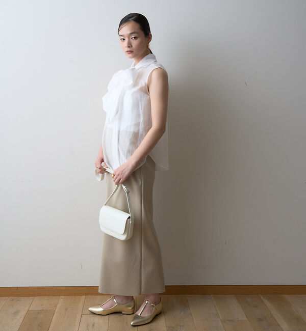 Rouge vif「【一部店舗限定】【北野百笑さん着用】2WAYリボンシアーブラウス」|シャツ・ブラウス|