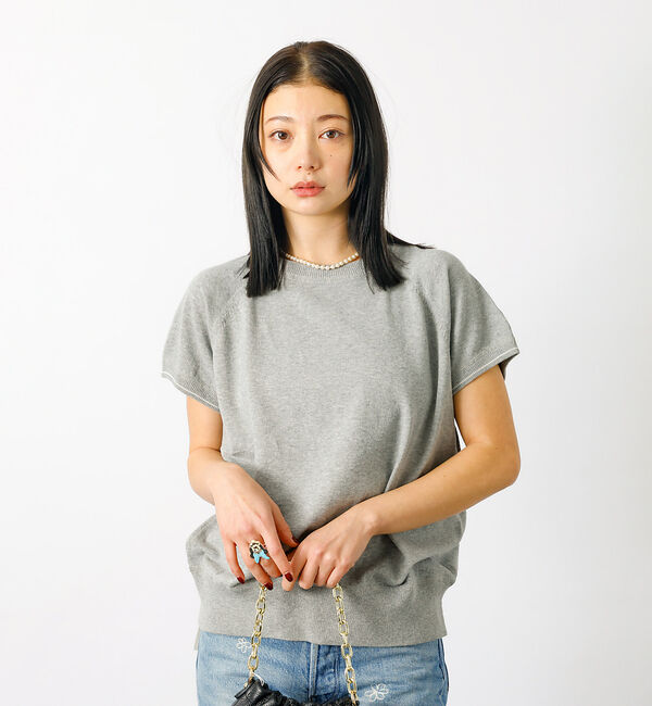 Rouge vif「【SOMETHING/サムシング】コットンニットプルオーバー / ラグラン【WE」|ニット・セーター|