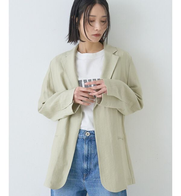 Rouge vif「【2026SS人気追加】【新色登場】シングルテーラージャケット」|テーラードジャケット|セージグリーン
