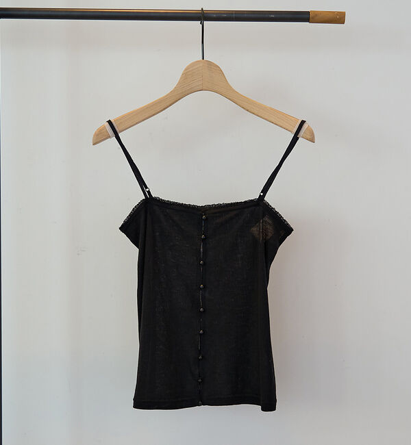 Rouge vif「レース付きキャミソール」|キャミソール|ブラック