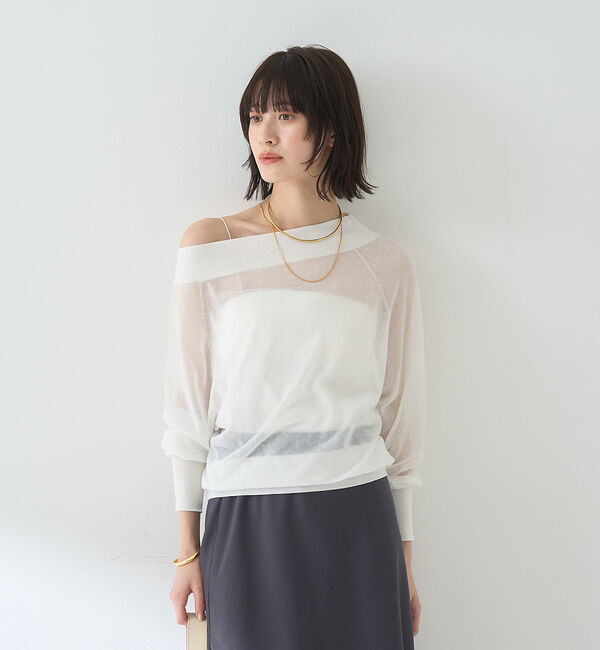 Rouge vif「オフショルシアーニットプルオーバー」|ニット・セーター|