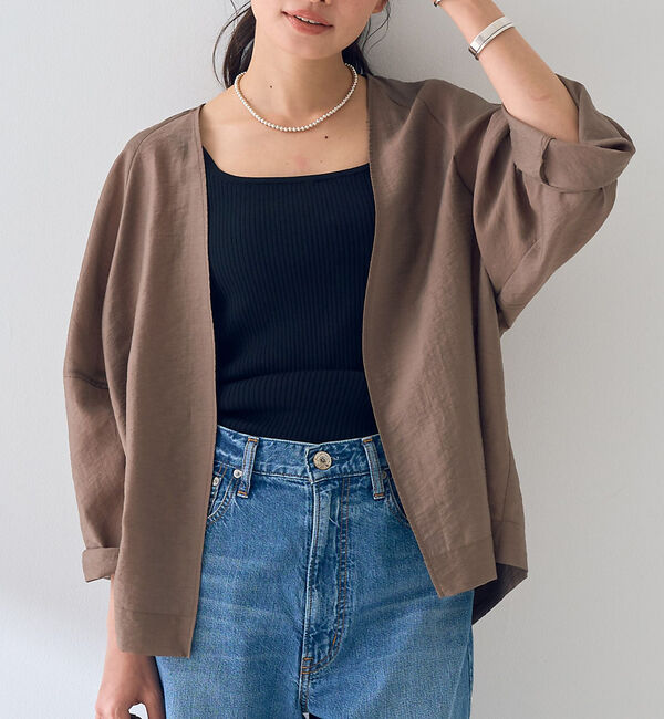 Rouge vif「はおりシアーシャツジャケット」|シャツ・ブラウス|モカ