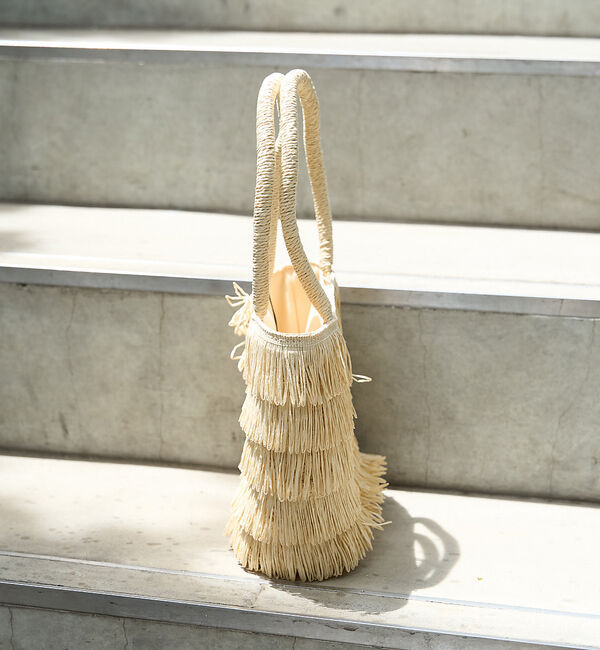 Rouge vif「【一部店舗限定】フリンジミニカゴ バック」|かごバッグ|