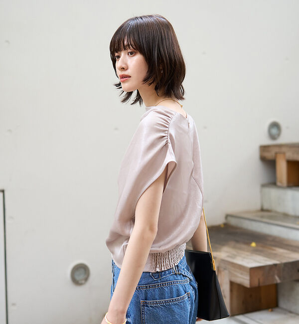 Rouge vif「【一部店舗限定】アシメドレープブラウス」|シャツ・ブラウス|