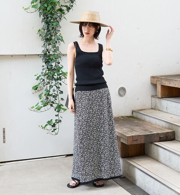 Rouge vif「ストレッチサッカープリントスカート」|スカート|